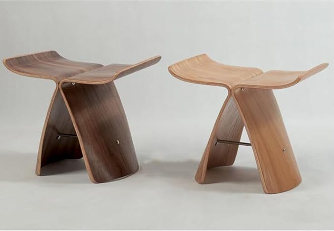 Simple Japanese Solid Wood Curved Stool Side TableSofa TableBedside Table - Image 6