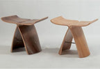 Simple Japanese Solid Wood Curved Stool Side TableSofa TableBedside Table - Image 6