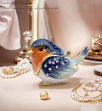 Robin Bird Jewelry Trinket Boxes Hinged Ring Box.Collectible Bird Figurines Home Decor Gifts for Women.Necklace Rings Earrings Organizer. - Image 6