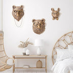 Joogour Head Wall Mount Decor,Resin Animal Sculptures，Art Deco Wall Hanging Decoration for Living Room Bedroom Officeroom Gift (Fox) - Image 4