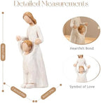 Mother and Child Figurine, Mom and Boy Holding Hands Walking Together - Image 2