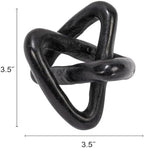 Creative Co-Op Modern Decorative Marble Link Knot, Black - Image 2
