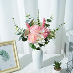 Artificial Flowers Bouquet Fake Pink Peonies for Floral Arrangements - Image 6