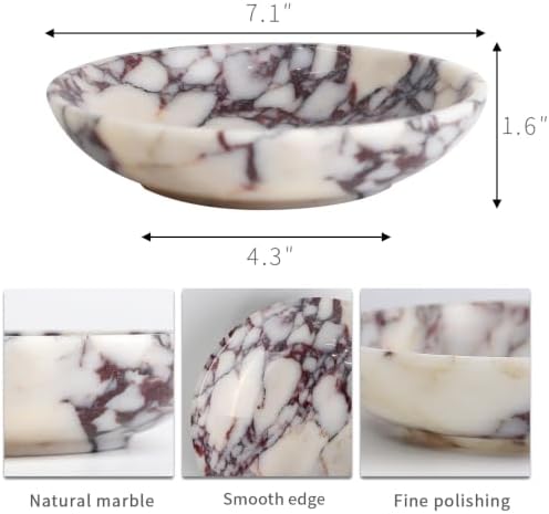 7" Natural Marble Bowl Luxury Decorative Bowl for Home Decor - Image 2