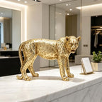 Guichifun Leopard Statue Home Decor Accents - Cheetah Figurines for Shelf Bookshelf TV Stand Decor Bedroom Office Decorations Ideal Gift for Animal Lovers 11.7 x 5.6 x 8.2 Inch - Image 6