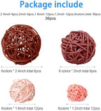 Patelai Wicker Ball Orbs,Boho,2.4'',2'',1.6'',1.2'' - Image 2