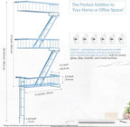 Fire Escape Wall Shelf, NYC Wall Decorative Floating Shelves, Sky Blue - Image 2