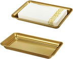 SheeChung Metal Vanity Tray, Bathroom Tray for Perfume Makeup Jewelry, Gold by SheeChung
