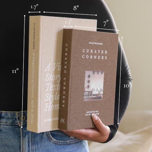 Decorative Books for Home Decor - 2 Linen Fake Books for Decorating Shelf - Image 4