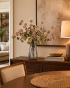 Brown Neutral Fall Decor with Vase, Artificial Chrysanthemums for Indoors - Image 6