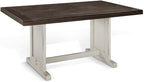 Pemberly Row 4-Piece Farmhouse Wood Breakfast Nook Set - Image 3