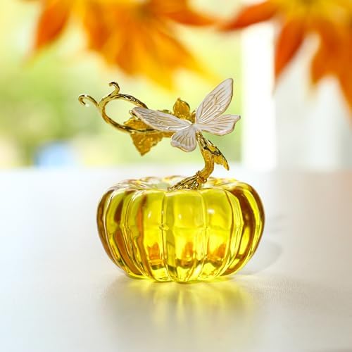 2.5inch Glass Pumpkins For Decorating Figurines Collectibles,Gold - Image 2
