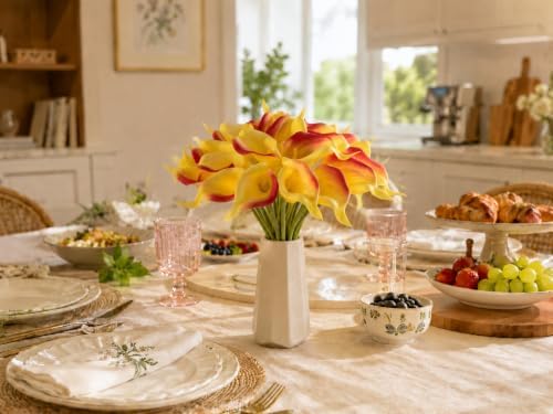 Mandy's 20pcs Sunset Calla Lily Artificial Flowers - Image 5