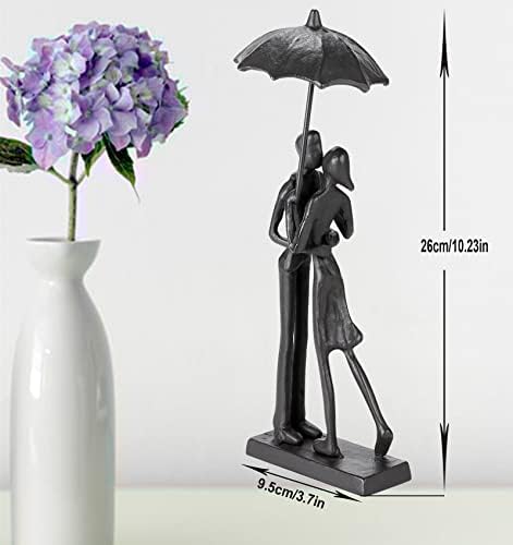 Handcrafted Iron Sculpture - Metal Ornament Couple Figurine Romantic Art Iron Statue,Abstract Modern Accents,Figurines Home Decor - Image 6