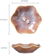 Lotus Leaf Shape Ring Holder Dish, Small Key Bowl, Ceramic Trinket Tray Jewelry Dish Organizing Necklace Earrings for Mom Friend Sister. All Jewelries Are NOT Included. Purple. - Image 4
