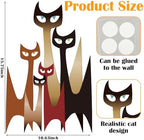 Wesiti Metal Cat Wall Art Decor Colorful Sculpture Mid Century 10.6x15.7 - Image 2
