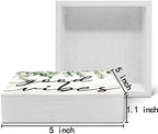 SRADMO Botanical Eucalyptus Leaves Wood Box Sign Desk Decor - Image 2