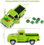 Watermelon Truck Decor, Vintage Green Pickup Truck with Farm Fresh Watermelon, Summer Farmhouse Tiered Tray Decor, Rustic Kitchen Tabletop Decorations for Home Office - Image 3