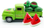 Watermelon Decor, 5.7-Inch Vintage Green Metal Pickup Truck with Resin Watermelons, Summer Tiered Tray Decor for Farmhouse Kitchen Table Shelf Mantel Party Centerpiece by YIPRONS