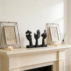 3 Pcs Thinker Small Statue Set - Black Art Abstract Home Accent Figurines for Decor Bedroom, Shelves, Living Room Coffee Table, Office Desktop (3 Pcs Black, 6") - Image 6