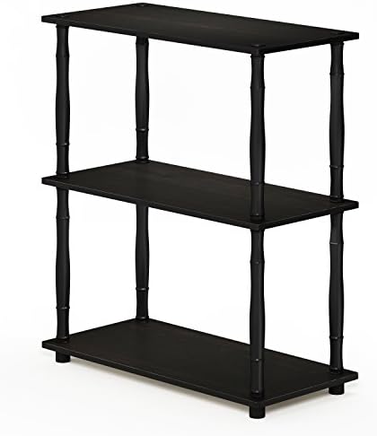 Furinno Turn-N-Tube 3-Tier Compact Multipurpose Shelf Display Rack with Classic Tube, Espresso/Black - Image 5