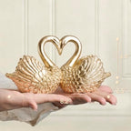 Gold Swan Figurine Decor, Lover Swan Animal Statues Craft Ornaments - Image 3
