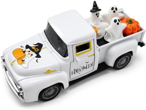 Cute Halloween Decor - White Ghost Truck Decorations by YIPRONS