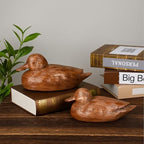 Soaoo 2 Packs Duck Home Decor Statues Rustic Vintage Resin Animal Figurines Countryside Farmhouse Decor for Desktop Living Room Nursery Shelf Indoor Decorative Accents - Image 5