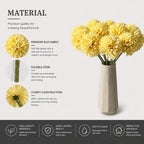Mandy's 12pcs Artificial Yellow Ball Chrysanthemum Flowers - Image 4