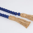 RAMIRABI 58in Wood Bead Garland, Farmhouse Rustic Country Decor, Navy Blue - Image 5