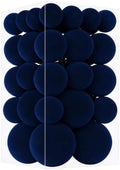 46Pcs Velvet Christmas Ball Ornaments Set - Flocked Shatterproof Christmas Tree Decorations Classic Hanging Ornaments with Rope for Xmas Wreath Holiday Home Decor (Multi-Size, Blue) by Unknown