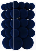 46Pcs Velvet Christmas Ball Ornaments Set - Flocked Shatterproof Christmas Tree Decorations Classic Hanging Ornaments with Rope for Xmas Wreath Holiday Home Decor (Multi-Size, Blue) by Unknown