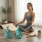 Sea Turtle Decor 2 Pack, 4 Inch Yoga Figurines for Zen Garden Shelf - Image 3