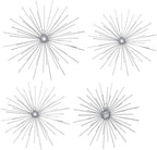 Shimeyao 4 Pcs Silver Starburst Wall Decor, Metal 3D Spike Wall Art Set - Image 2