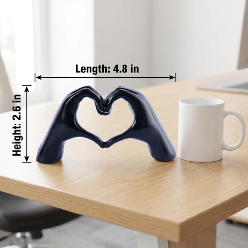 Heart Hands Sculpture Small Shelf Decor Items Resin Love Hand Statue Cute Aesthetic Heart Decor for Living Room TV Stand Bedroom Console Table Centerpieces Elegant Gift - Image 6