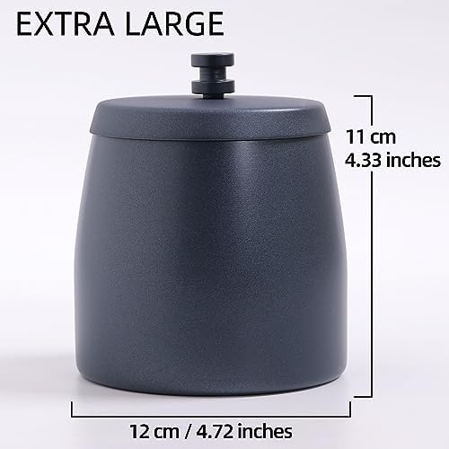 Extra Large Ashtray with Lid for Cigarette, Stainless Steel Smokeless Odorless Windproof Ash tray for Home Office Tabletop Outside Patio Outdoor Balcony(4.72''x3.93''x4.33'') - Image 2