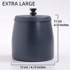 Extra Large Ashtray with Lid for Cigarette, Stainless Steel Smokeless Odorless Windproof Ash tray for Home Office Tabletop Outside Patio Outdoor Balcony(4.72''x3.93''x4.33'') - Image 2