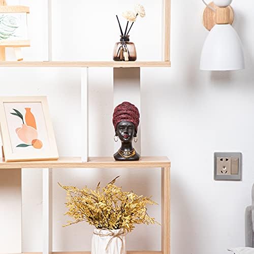African Woman Bust Statue Afrocentric Home Decor Accents Gift for Women - Image 5