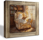 Cute Reading Ghost Wood Plaque Sign, Halloween Farmhouse Shelf Decor 37 by XJCUG
