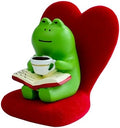 Mevodeata Cute Mini Frog Figurine with Small Sofa Resin Frog Figure for Office Home Decor - Cute Frog Gift for Frog Lovers (Love Shaped Sofa) by Unknown