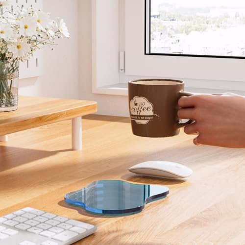 Acrylic Coaster for Desk, Clear Bar Drink Coaster, Clear Cloud Shape Coffee Cup Coaster, Perfect for Tabletop Protection and Accessories Display. - Image 2