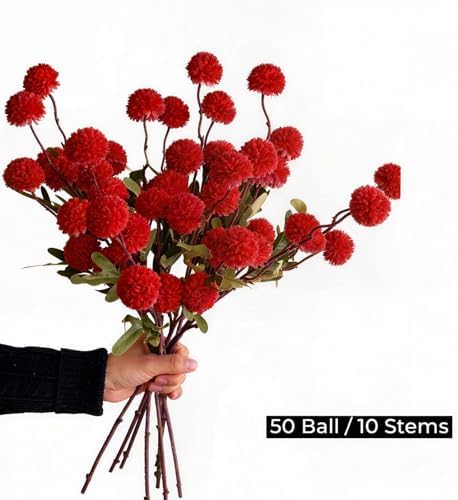 Artificial Flowers for Vase 10 Pcs, 20 Inch Fake Mums with Long Stems - Image 4