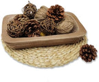 Wooden Dough Bowl Decor, Vintage Wooden Bowl Hand Carved Home Decor for Dining Table Center, Living Room, Kitchen Decor. (10inch brown) - Image 4