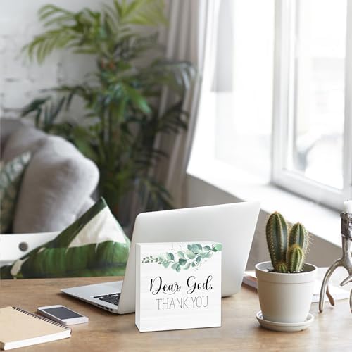 Farmhouse Decor, Christian God Home Decorations, Aesthetic Entry Way Table Shelf Wood Box Decor, Living Room Table Accessories, Boho Office Decorations For Work (05) - Image 4
