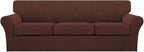 Turquoize 4 Piece Sofa Covers for 3 Cushion Couch Sofa Slipcover Soft Couch by Turquoize