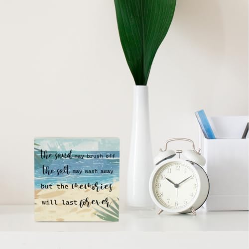 Coastal Room Decor Beach Decorations for Home Summer Decorations Wooden Box Sign for Home Office Farmhouse Table Shelf - Image 3