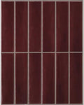 Smart Tiles Peel and Stick backsplash, Stacked Burgundy Red, 11.43"x9" by SmartTiles-OriginalPeelandStickBacksplashTiles