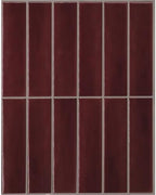 Smart Tiles Peel and Stick backsplash, Stacked Burgundy Red, 11.43"x9" by SmartTiles-OriginalPeelandStickBacksplashTiles