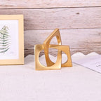 Modern Geometric Sculpture Gold Knot Statue Decor, Home Gold Bookcase Centerpiece jax Decorative, Geometric Tabletop Sculpture and Figurines, For Golden Home Decor Accent, Cube Decorative Ornaments - Image 4