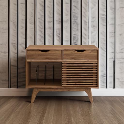 Modway Render Mid-Century Modern Vinyl Record Storage Display Cabinet, 37 Inch - Image 6